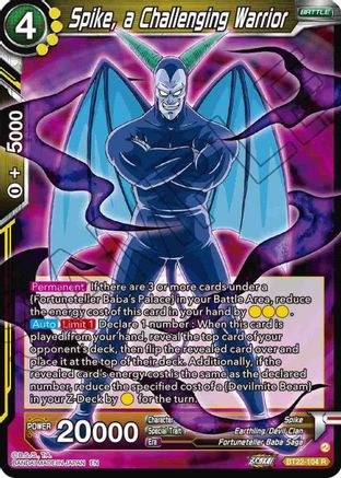 Spike, a Challenging Warrior (BT22-104) - Critical Blow Foil