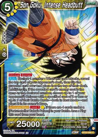 Son Goku, Intense Headbutt (BT22-090) - Critical Blow