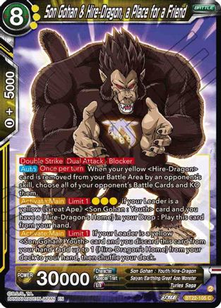 Son Gohan & Hire-Dragon, a place for a Friend (BT22-105) - Critical Blow Foil