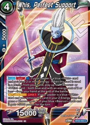 Whis, Perfect Support (BT22-052) - Critical Blow Foil