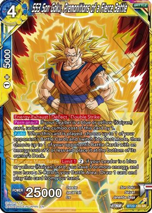 SS3 Son Goku, Premonitions of a Fierce Battle (BT22-135) - Critical Blow Foil