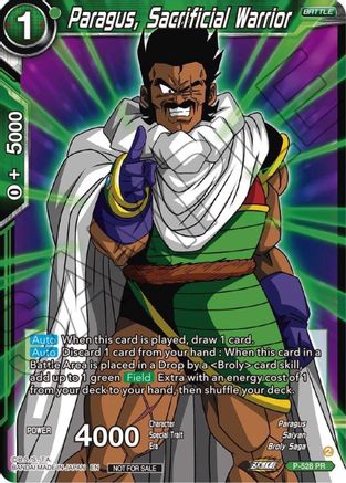 Paragus, Sacrificial Warrior (Zenkai Series Tournament Pack Vol.5) (P-528) - Tournament Promotion Cards