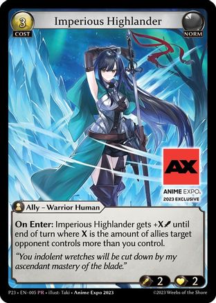 Imperious Highlander (005) - Promotional Cards Foil