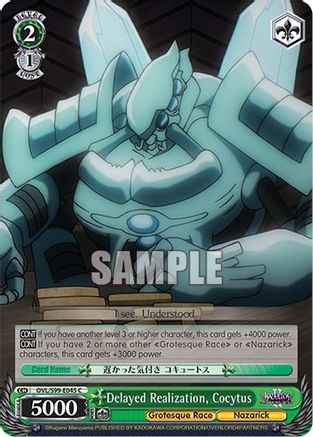 Delayed Realization, Cocytus (OVL/S99-E045 C) - Nazarick: Tomb of the Undead Vol.2