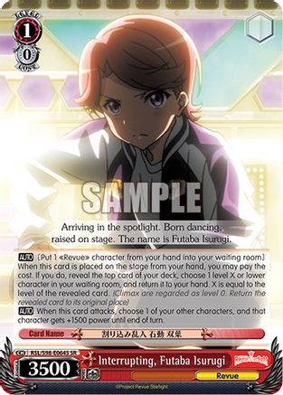 Interrupting, Futaba Isurugi (SR) (RSL/S98-E064S SR) - Revue Starlight The Movie