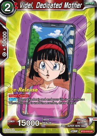 Videl, Dedicated Mother (BT22-018) - Critical Blow PreRelease Cards Foil