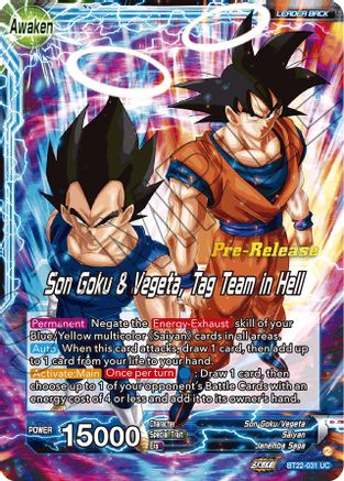 Son Goku // Son Goku & Vegeta, Tag Team in Hell (BT22-031) - Critical Blow PreRelease Cards Foil