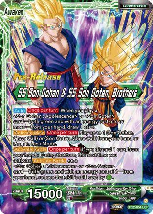 Son Goten // SS Son Gohan & SS Son Goten, Brothers (BT22-054) - Critical Blow PreRelease Cards Foil