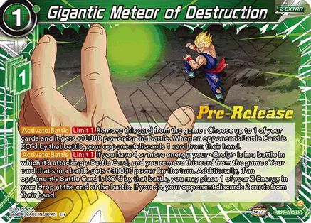 Gigantic Meteor of Destruction (BT22-060) - Critical Blow PreRelease Cards Foil