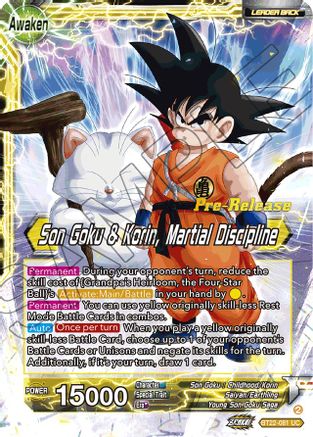 Son Goku // Son Goku & Korin, Martial Discipline (BT22-081) - Critical Blow PreRelease Cards Foil
