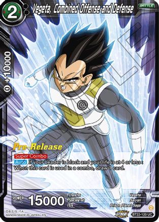 Vegeta, Combined Offense and Defense (BT22-120) - Critical Blow PreRelease Cards Foil