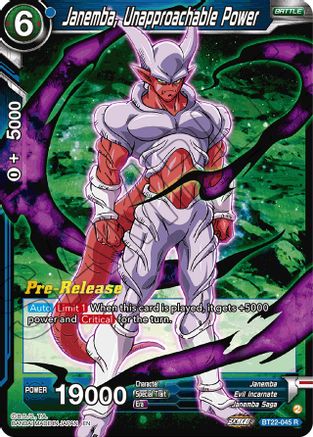 Janemba, Unapproachable Power (BT22-045) - Critical Blow PreRelease Cards Foil