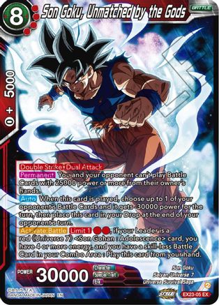 Son Goku, Unmatched by the Gods (EX23-05) - Expansion Deck Box Set 23 Premium Anniversary Box 2023 Foil