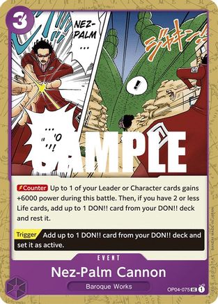 Nez-Palm Cannon (OP04-075) - Kingdoms of Intrigue