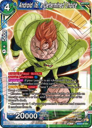 Android 16, a Determined Choice (EX23-47) - Expansion Deck Box Set 23 Premium Anniversary Box 2023 Foil