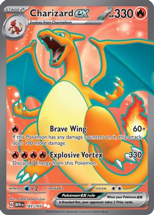 Charizard ex 183/165  - Holofoil SV Scarlet & Violet 151 - Ultra Rare