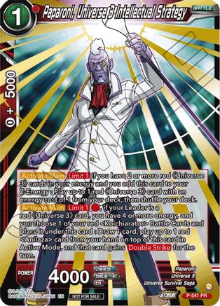 Paparoni, Universe 3 Intellectual Strategy (Championship Selection Pack 2023 Vol.3) (Gold-Stamped Shatterfoil) (P-541) - Tournament Promotion Cards Foil