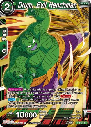 Drum, Evil Henchman (Championship Selection Pack 2023 Vol.3) (Gold-Stamped) (P-543) - Tournament Promotion Cards Foil