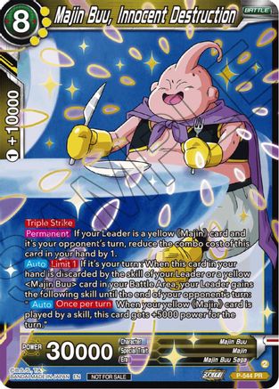Majin Buu, Innocent Destruction (Championship Selection Pack 2023 Vol.3) (Gold-Stamped Shatterfoil) (P-544) - Tournament Promotion Cards Foil