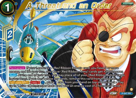 A Threat and an Order (Championship Z Extra Card Pack 2023) (Gold-Stamped) (P-547) - Tournament Promotion Cards Foil