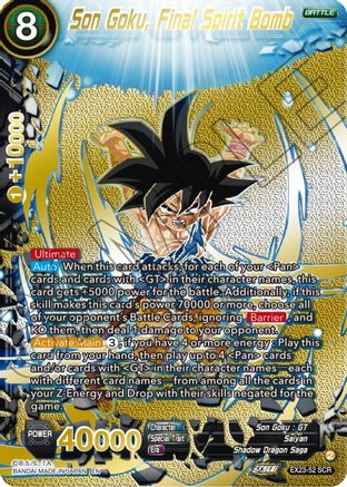 Son Goku, Final Spirit Bomb (EX23-52) - Expansion Deck Box Set 23 Premium Anniversary Box 2023 Foil