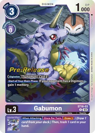 Gabumon (ST16-03) - Starter Deck 16: Wolf of Friendship Pre-Release Cards Foil