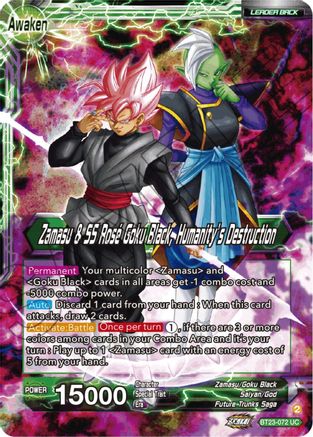 Zamasu & Goku Black // Zamasu & SS Rose Goku Black, Humanity's Destruction (BT23-072) - Perfect Combination Foil