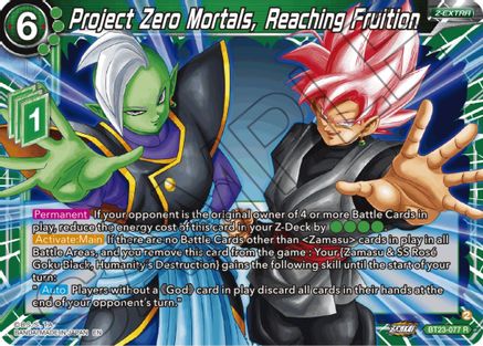 Project Zero Mortals, Reaching Fruition (BT23-077) - Perfect Combination Foil