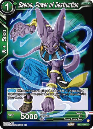 Beerus, Power of Destruction (BT23-086) - Perfect Combination Foil