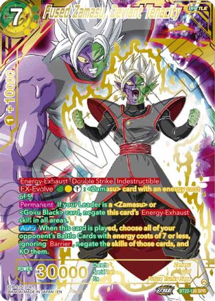 Fused Zamasu, Deviant Tenacity (SPR) (BT23-135) - Perfect Combination Foil