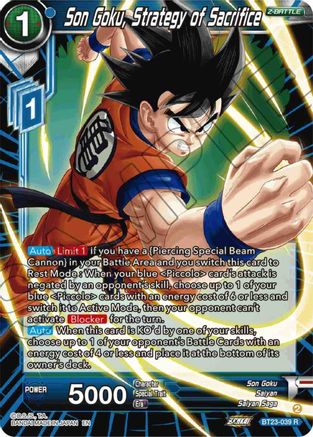 Son Goku, Strategy of Sacrifice (BT23-039) - Perfect Combination Foil