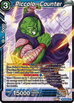Piccolo, Counter (BT23-051) - Perfect Combination Foil
