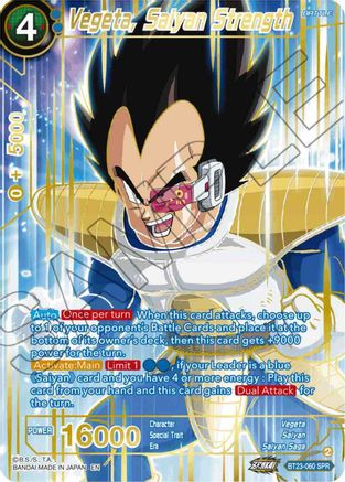 Vegeta, Saiyan Strength (SPR) (BT23-060) - Perfect Combination Foil