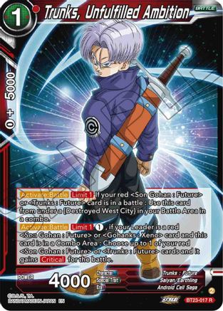 Trunks, Unfulfilled Ambition (BT23-017) - Perfect Combination