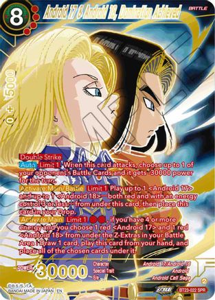 Android 17 & Android 18, Domination Achieved (SPR) (BT23-022) - Perfect Combination Foil