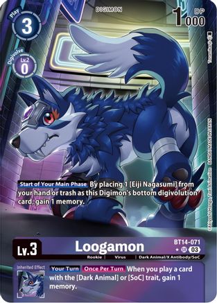 Loogamon (Alternate Art) (BT14-071) - Blast Ace Foil