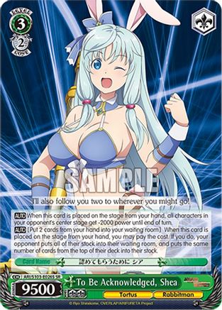 To Be Acknowledged, Shea (SR) (ARI/S103-E026S SR) - Arifureta: From Commonplace to World's Strongest