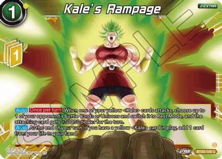 Kale's Rampage (BT23-105) - Perfect Combination Foil