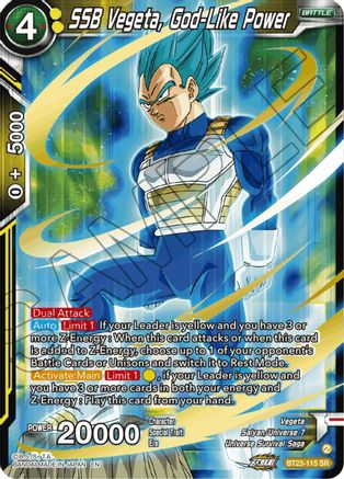 SSB Vegeta, God-Like Power (BT23-115) - Perfect Combination Foil