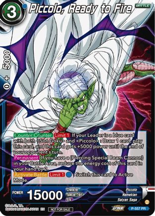 Piccolo, Ready to Fire (Zenkai Series Tournament Pack Vol.6) (P-557) - Tournament Promotion Cards