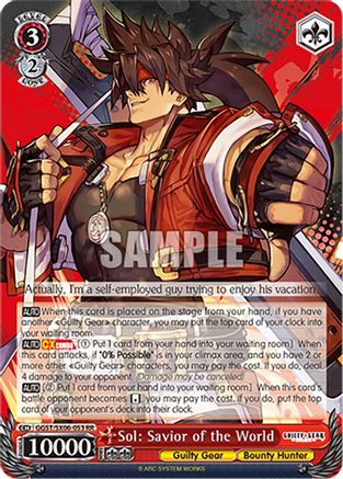Sol: Savior of the World (GGST/SX06-053 RR) - Guilty Gear -Strive-