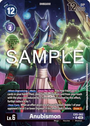 Anubismon (Alternate Art) (EX5-062) - Animal Colosseum Foil