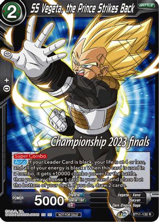 SS Vegeta, the Prince Strikes Back (2023 Championship Finals Celebration Pack) (BT11-130) - Tournament Promotion Cards Foil