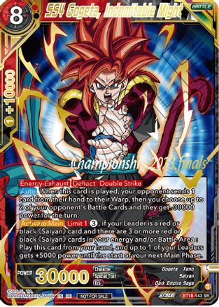 SS4 Gogeta, Indomitable Might (2023 Championship Finals Celebration Pack Deluxe Set) (BT18-143) - Tournament Promotion Cards Foil