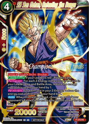 SS Son Gohan, Defeating the Demon (2023 Championship Finals Celebration Pack Deluxe Set) (P-479) - Tournament Promotion Cards Foil