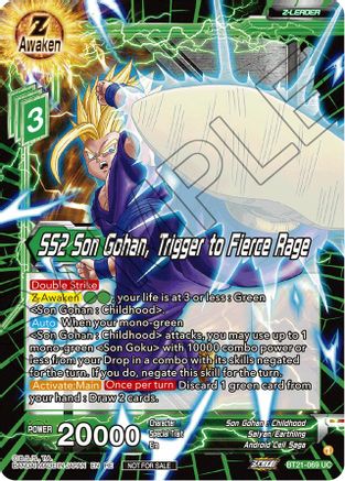 SS2 Son Gohan, Trigger to Fierce Rage (2023 Championship Finals Zenkai Premium Pack) (BT21-069) - Tournament Promotion Cards Foil
