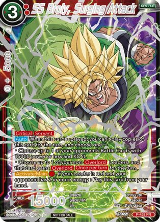 SS Broly, Surging Attack (Championship 2023 Reward Alternate Art Card Set) (Holo) (P-453) - Tournament Promotion Cards Foil