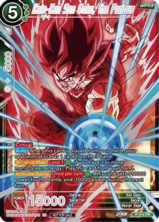 Kaio-Ken Son Goku, the Furious (Championship 2023 Reward Alternate Art Card Set) (Holo) (P-414) - Tournament Promotion Cards Foil