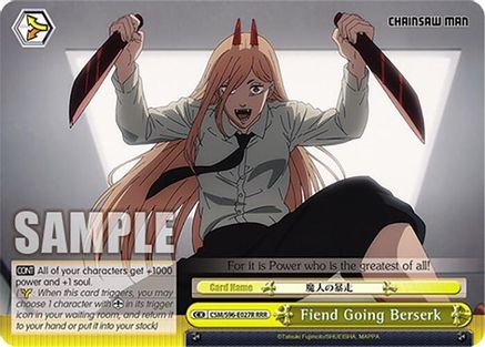Fiend Going Berserk (RRR) (CSM/S96-E027R RRR) - Chainsaw Man