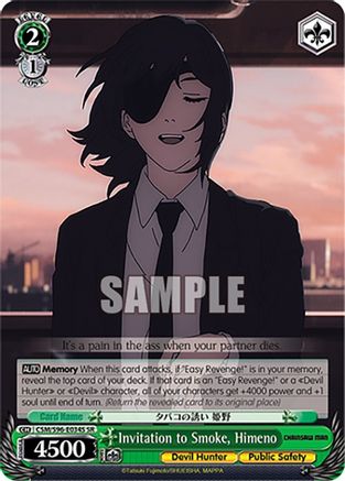 Invitation to Smoke, Himeno (SR) (CSM/S96-E034S SR) - Chainsaw Man